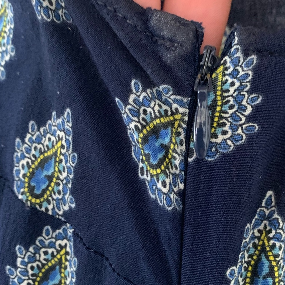 Anthropologie Blue Patterned Wrap Dress - Picture 7 of 12